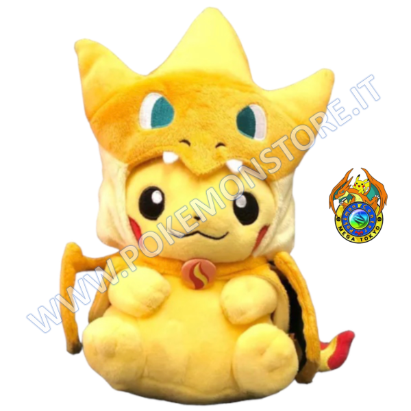 ★ Peluche Pikachu Poncho Charizard | Mega Tokyo 25cm